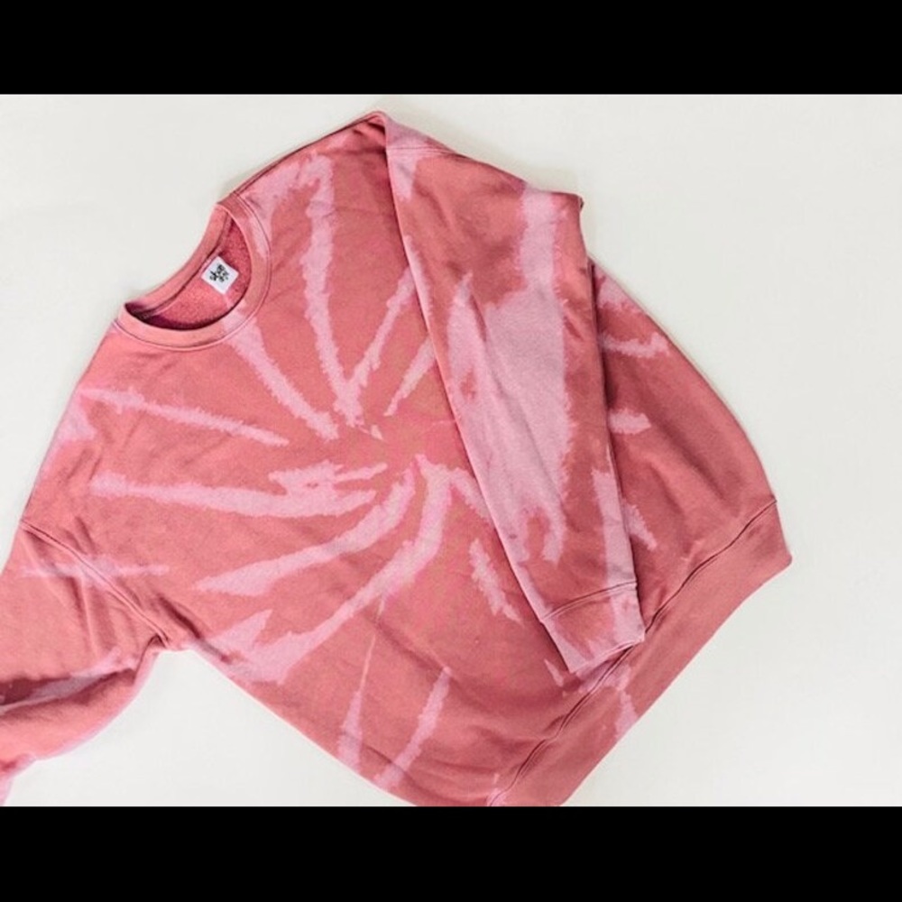 NWOT Shai Dye, TIE DYE Oversized Crewneck in Pink, size Small